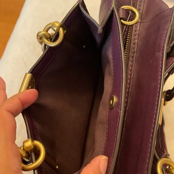 Coach 1941 Dreamer with Tattoo Feather Chelsea Champlain 36914 Plum - Picture 7 of 15